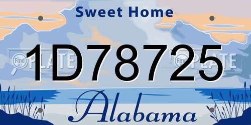 1D78725 Alabama License Plate