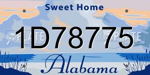 1D78775 Alabama License Plate