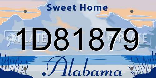 1D81879 Alabama License Plate