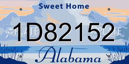 1D82152 Alabama License Plate