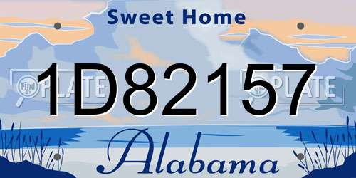 1D82157 Alabama License Plate