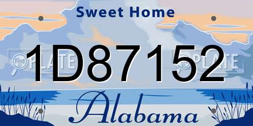 1D87152 Alabama License Plate