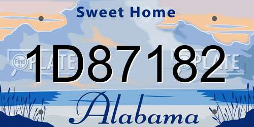 1D87182 Alabama License Plate