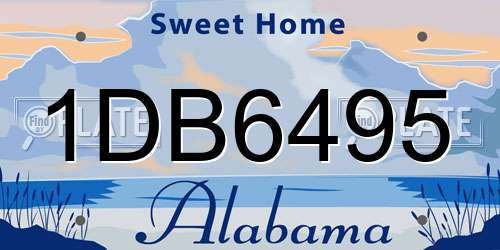1DB6495 Alabama License Plate