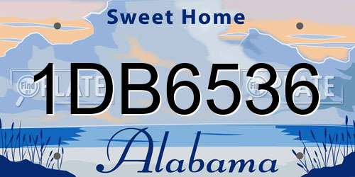 1DB6536 Alabama License Plate