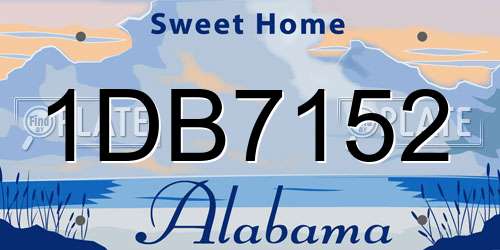 1DB7152 Alabama License Plate