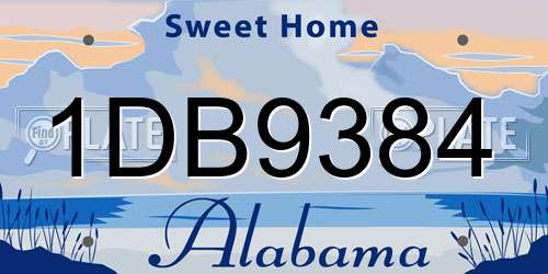 1DB9384 Alabama License Plate