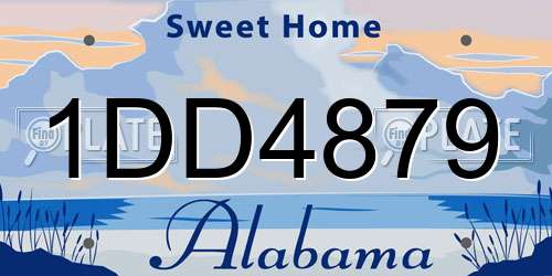 1DD4879 Alabama License Plate