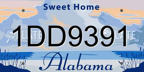 1DD9391 Alabama License Plate