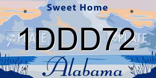 1DDD72 Alabama License Plate