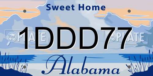 1DDD77 Alabama License Plate