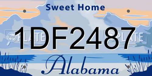 1DF2487 Alabama License Plate