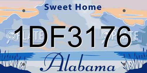 1DF3176 Alabama License Plate