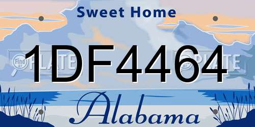 1DF4464 Alabama License Plate