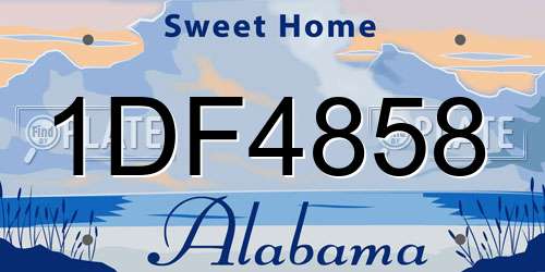 1DF4858 Alabama License Plate
