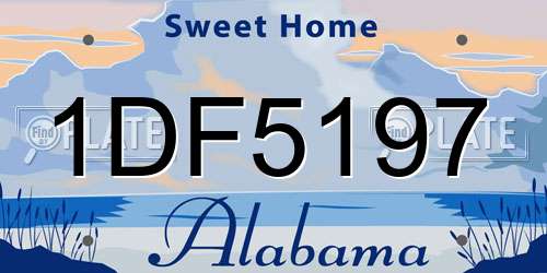 1DF5197 Alabama License Plate