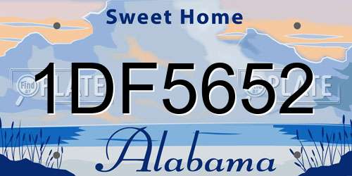 1DF5652 Alabama License Plate