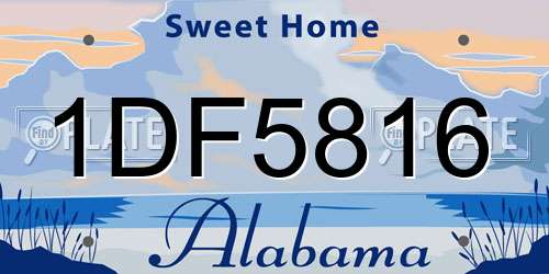 1DF5816 Alabama License Plate