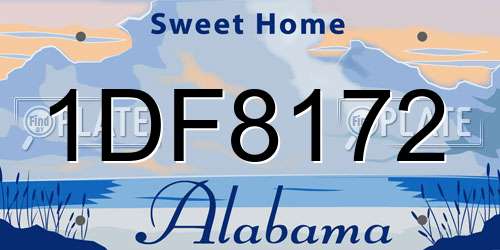 1DF8172 Alabama License Plate