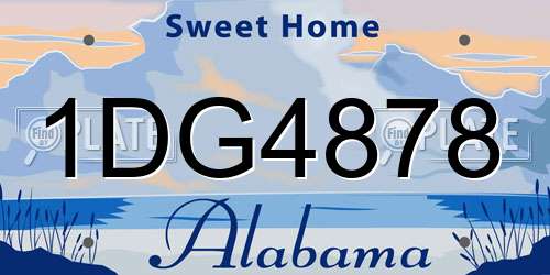 1DG4878 Alabama License Plate