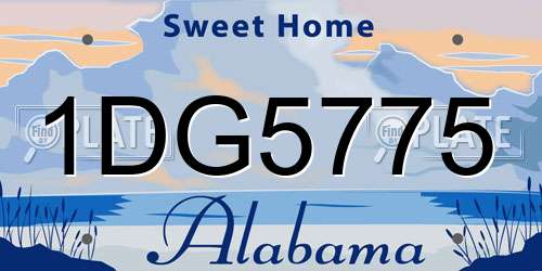 1DG5775 Alabama License Plate