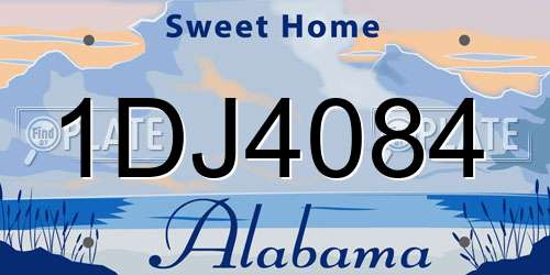 1DJ4084 Alabama License Plate