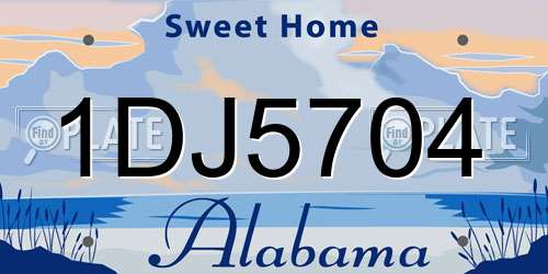 1DJ5704 Alabama License Plate