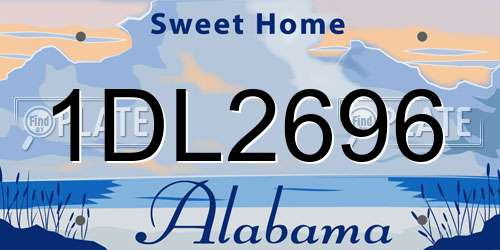 1DL2696 Alabama License Plate