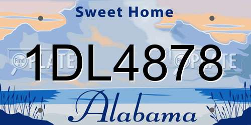 1DL4878 Alabama License Plate