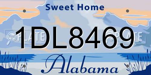 1DL8469 Alabama License Plate