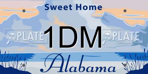 1DM Alabama License Plate