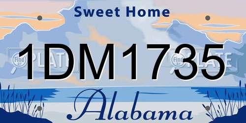 1DM1735 Alabama License Plate