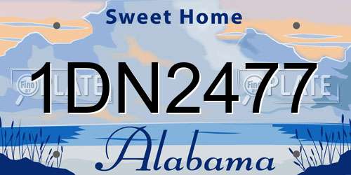 1DN2477 Alabama License Plate