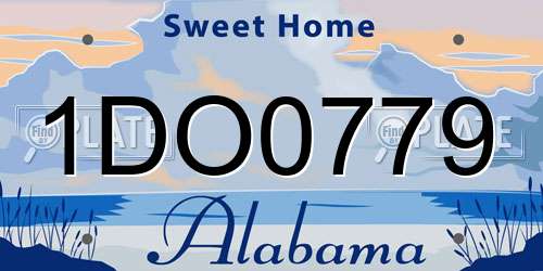 1DO0779 Alabama License Plate