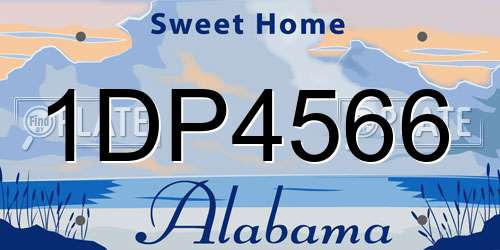 1DP4566 Alabama License Plate