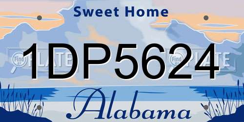1DP5624 Alabama License Plate