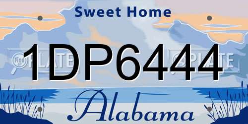 1DP6444 Alabama License Plate