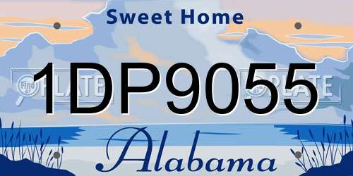 1DP9055 Alabama License Plate