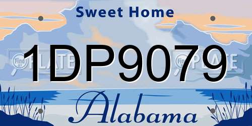 1DP9079 Alabama License Plate