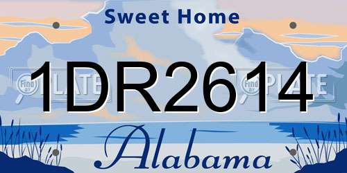 1DR2614 Alabama License Plate