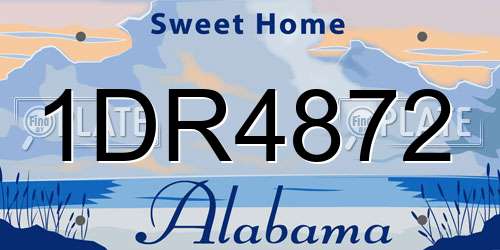 1DR4872 Alabama License Plate
