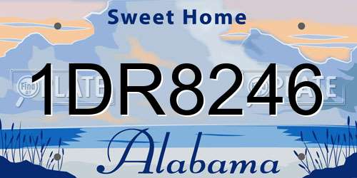 1DR8246 Alabama License Plate