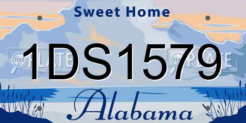 1DS1579 Alabama License Plate
