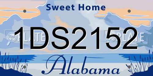 1DS2152 Alabama License Plate