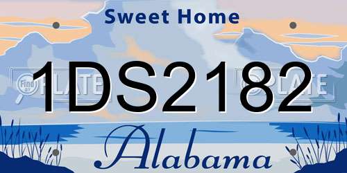 1DS2182 Alabama License Plate