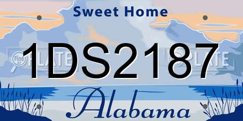 1DS2187 Alabama License Plate
