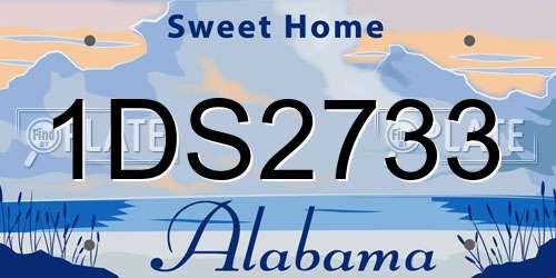 1DS2733 Alabama License Plate