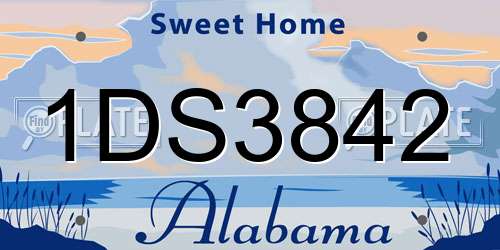 1DS3842 Alabama License Plate