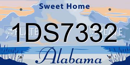 1DS7332 Alabama License Plate