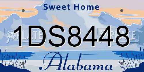 1DS8448 Alabama License Plate